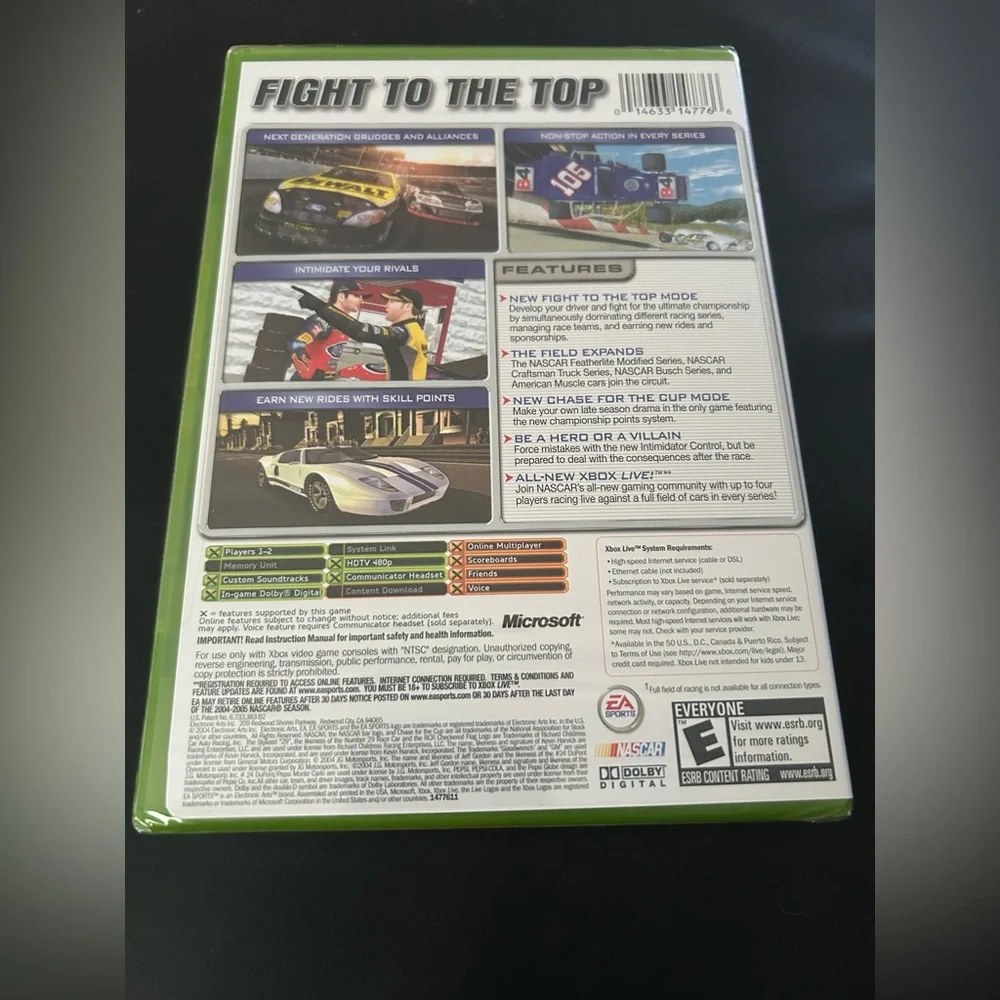 Nascar 2005: Chase for the Cup Microsoft Xbox Complete. Sealed